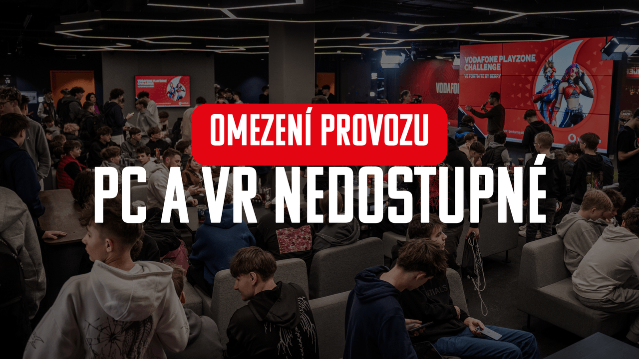 Omezení provozu - PC a VR nedostupné